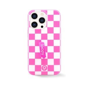 Pink & White Checkered Loopy Case